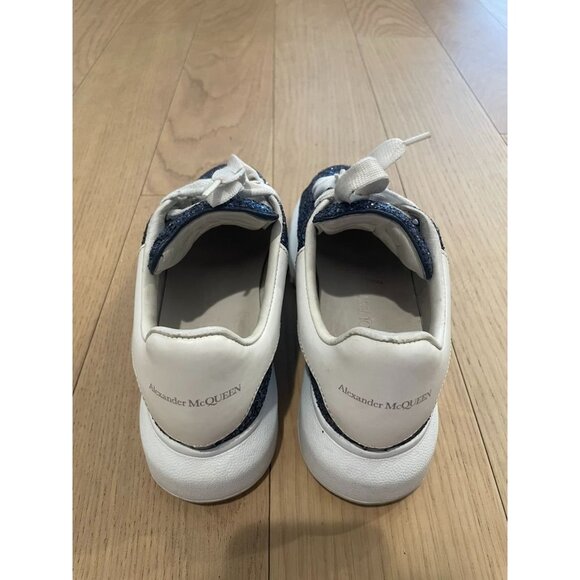 Alexander McQueen Womens Glitter Sneakers White Sole & Laces Size 35 EU - Picture 2 of 12